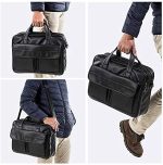 seyfocnia Mens Laptop Bag,15.6 Inch Leather Messenger Bag Water Resistant Business Travel Briefcase, Work Computer Bag Satchel Bag Husband Gifts(Brown - Image 6